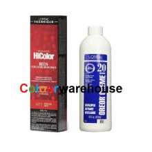 (H11, Dev (Vol. 20) 16oz) L'Oreal HiColor H11 Intense Red, Reds For Dark Hair Only