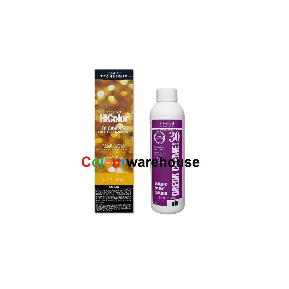 LâOrã©Al Paris Multicoloured (H13, Dev (Vol. 30) 8Oz) L'oreal Hicolor H13 Natural Blonde, Blondes For Dark Hair Only