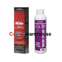(H12, Dev (Vol. 30) 8oz) L'Oreal HiColor H12 Deep Auburn Red, Reds For Dark Hair Only