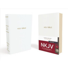 NKJV, Gift and Award Bible, Leather-Look, White, Red Letter Edition, Comfort Print