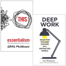Essentialism & Deep Work 2 Books Collection Set
