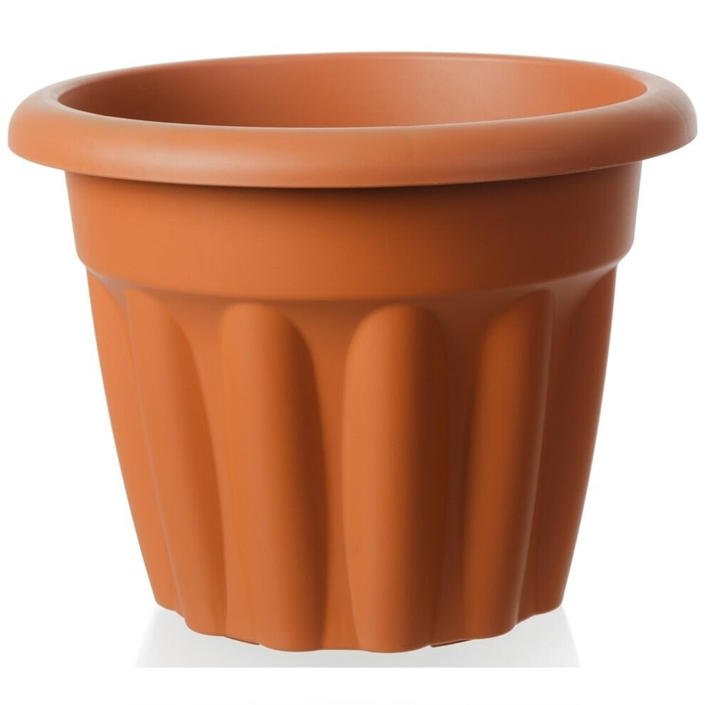 40cm Vista Medium Round Plastic Plant Pot 95% Recycled Plastic UK Made