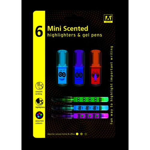 Kids Scented Mini Highlighters & Gel Pens