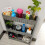 (4 Tiers, Grey) Slide Out Storage Tower Folding 3/4 Tier Rolling Castor Kitchen Trolley Rack UK 4