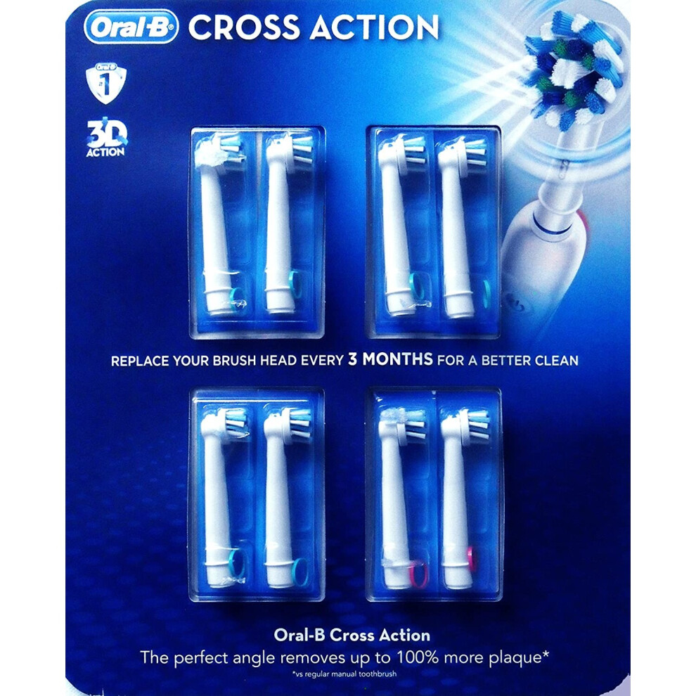 Oral-B Cross Action 3D Action Electric Toothbrush Replacement Heads, 150 g