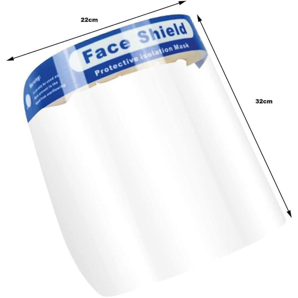 Clear Face Shield with Cushioned Headband, Pack of 5