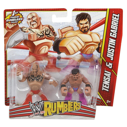 WWE Rumblers Tensai and Justin Gabriel Action Figure, 2-Pack on OnBuy