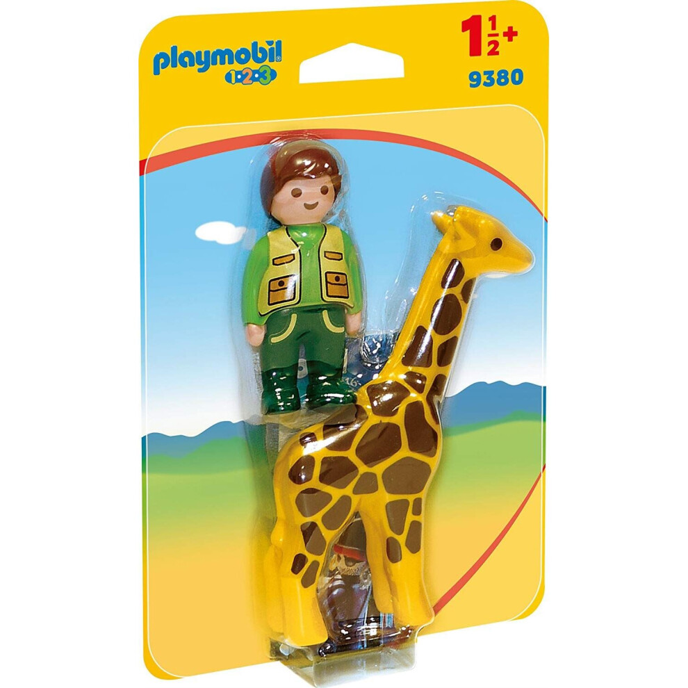 Playmobil 9380 1.2.3 Zookeeper with Giraffe