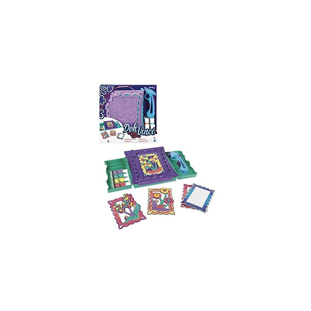 Play-Doh Doh Vinci Anywhere Art Studio Playset (A7198) - Create 3-D Designs Anywhere With Easel, Styler & Deco Pop Tubes