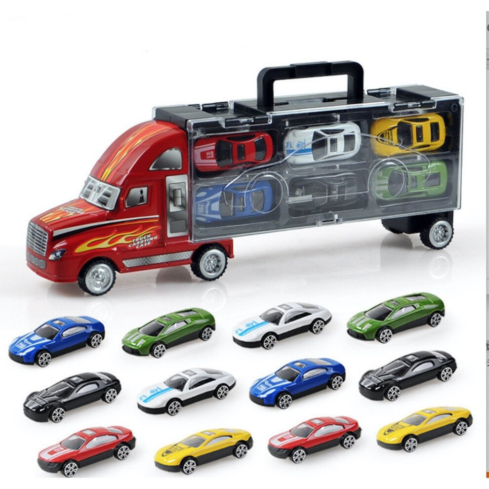 12pcs Mini Cars alloy with container Car Toy-image-OPC-P5Z828M-NEW