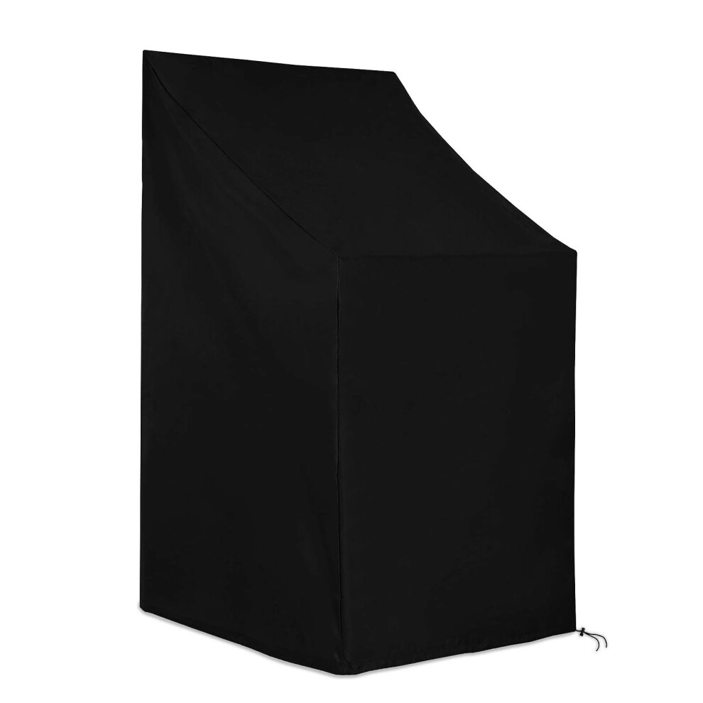Patio Stacking Chair Cover Stackable Furniture Garden Yard Dustproof Water Black-image-OPC-P5Z87JF-NEW