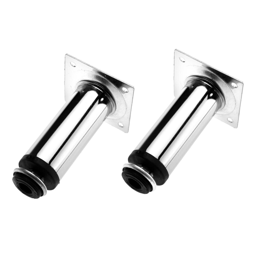 4X Cabinet Legs Stainless Steel Feet Adjustable 100Mm Sofa Plinth Stand Base 4894670207342
