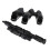 4X Solar Panel MC4 T Branch Connectors Cable Splitter Coupler Combiner Black 7