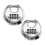 2pcs Combination Discus Padlock Round Pad Lock Set 4-Digit Designed 70mm 1