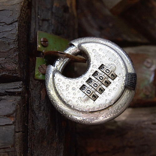 2pcs Combination Discus Padlock Round Pad Lock Set 4-Digit Designed 70mm 2