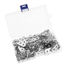 50 PCS Heavy Duty Large Wide D Ring Shape Nail Frame Hook Photo Oil Tool