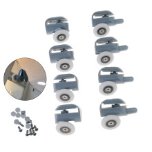 FI Pcs Of 8 Single Shower Door Roller Runners Wheels Pulleys 25Mm Set