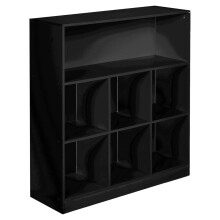 (Black, Wide) Wooden Bookcases | Tall or Wide Storage Rack Units