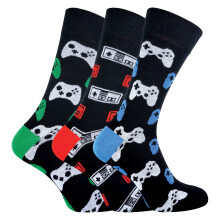 Sock Snob - 3er Pack Herren Vintage Retro Socken | Atmungsaktive Spielsocken