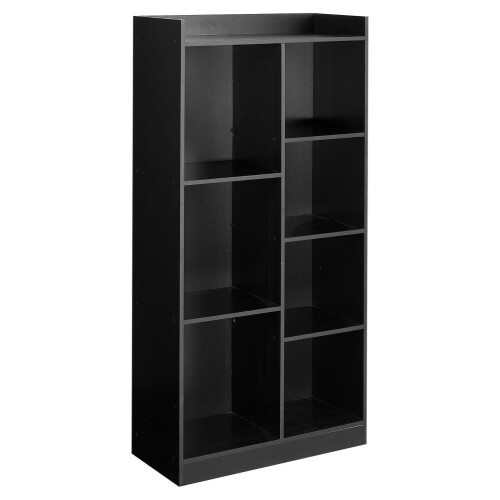 (Black, Tall) Wooden Bookcases | Tall or Wide Storage Rack Units