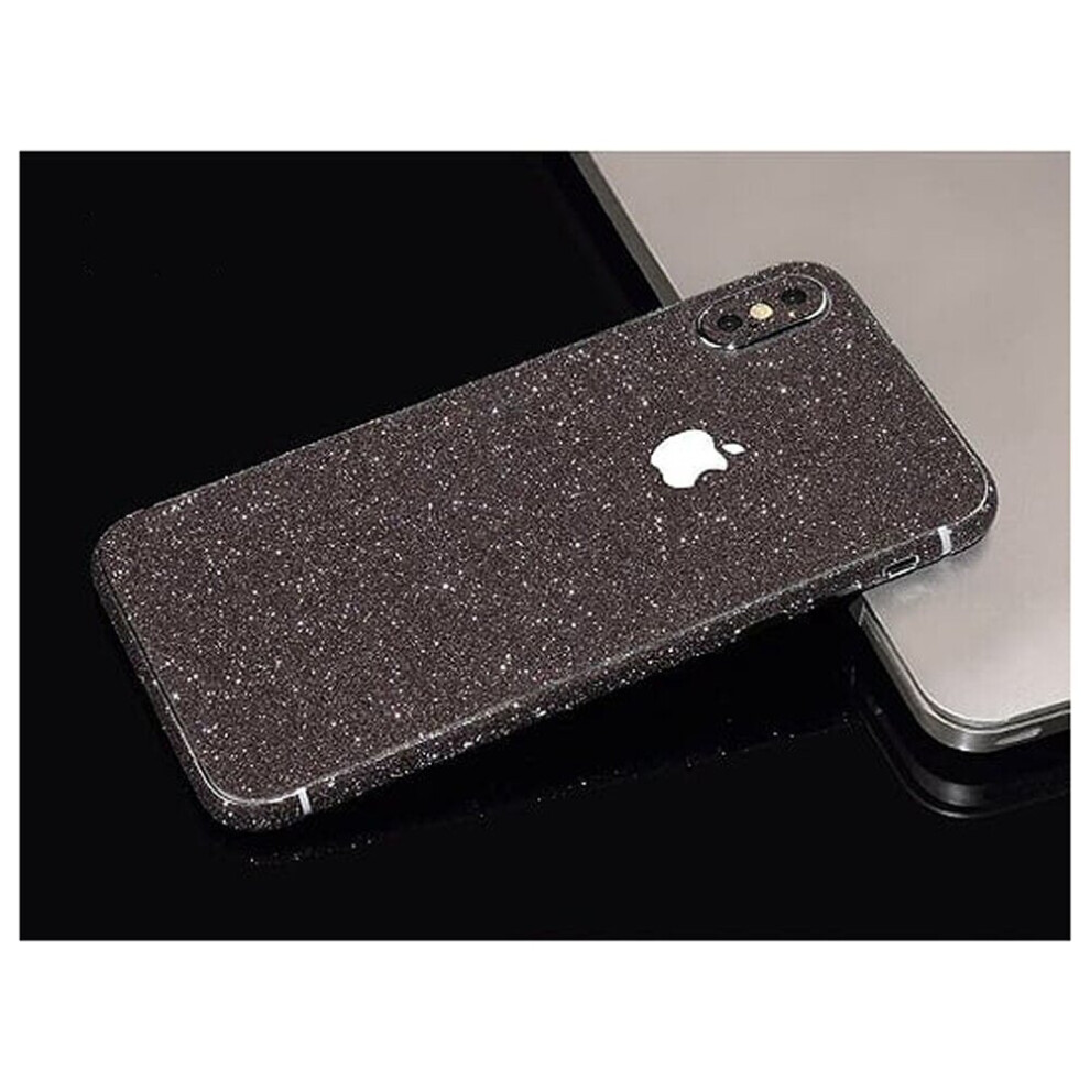 For Iphone 11 Pro - Glitter Bling Rear Glass Protector Black 7437135651679