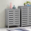 Timber Art Design UK 4 Tier Shoe Storage Cabinet 2 Door Cupboard Stand Rack Unit Grey 1