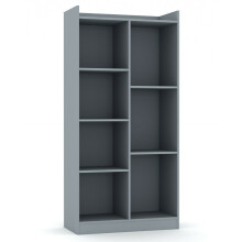 (Grey, Tall) Wooden Bookcases | Tall or Wide Storage Rack Units