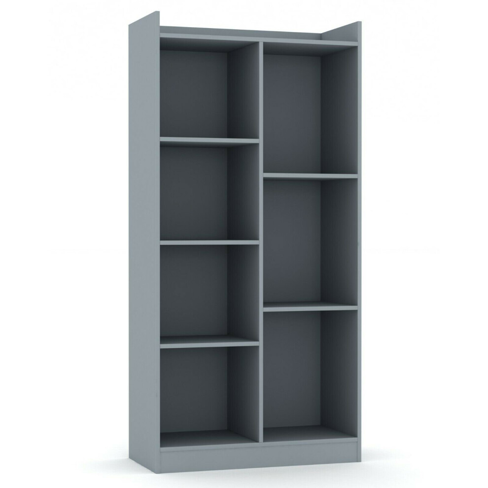 Urbn Living (Grey, Tall) Wooden Bookcases | Tall Or Wide Storage Rack Units