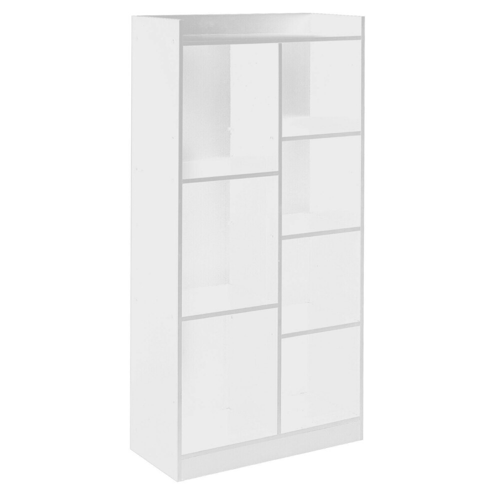 Urbn Living (White, Tall) Wooden Bookcases | Tall Or Wide Storage Rack Units