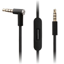 Black Audio Cable for Beats by Dr Dre Solo3 Studio 3.0 Headphones w Microphone