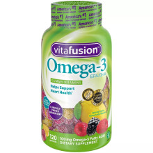 Vitafusion Omega-3 EPA/DHA Gummy Vitamins, Berry & Lemonade, 120 ct