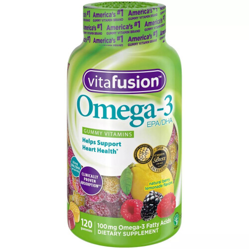 VitaFusion, Omega-3, EPA/DHA, Raspberry Lemonade, 120 Gummies