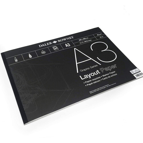 Daler-Rowney DR Layout Pad A3 80 φύλλων, GDALAYPA3 1