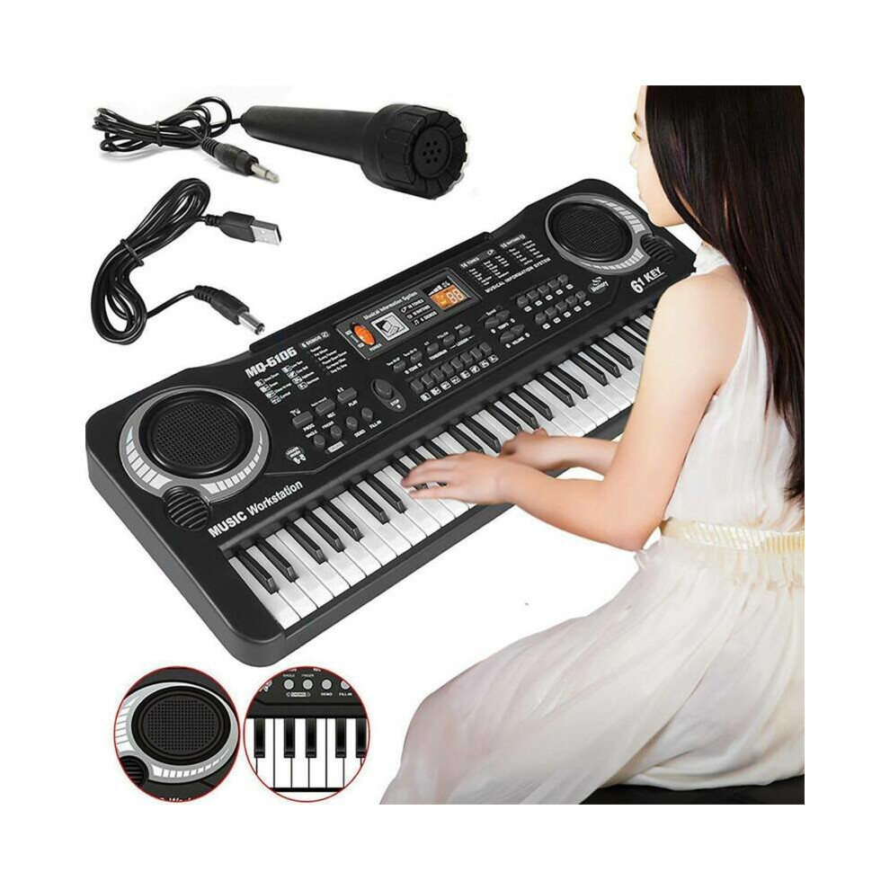 61 Keys Digital Music Electronic Keyboard Electric Piano Organ & Microphone Set