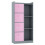 URBN Living (Grey, Light Pink) Bookcase with Fabric Drawers | 7 Cube Wooden Unit 1