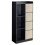 URBN Living (Black, Cream) Bookcase with Fabric Drawers | 7 Cube Wooden Unit 1