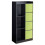 URBN Living (Black, Green) Bookcase with Fabric Drawers | 7 Cube Wooden Unit 1