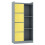 URBN Living (Grey, Yellow) Bookcase with Fabric Drawers | 7 Cube Wooden Unit 1