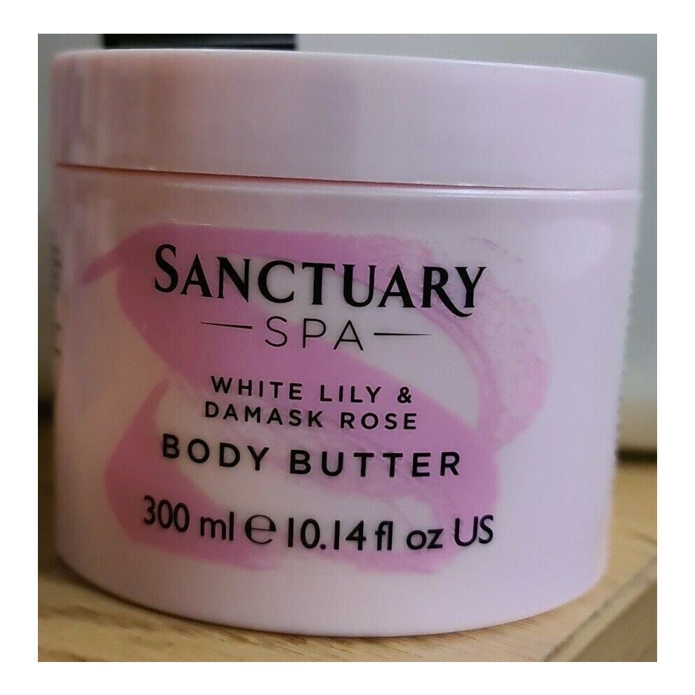 Sanctuary Spa Lily And Damask Rose Body Butter 300Ml White