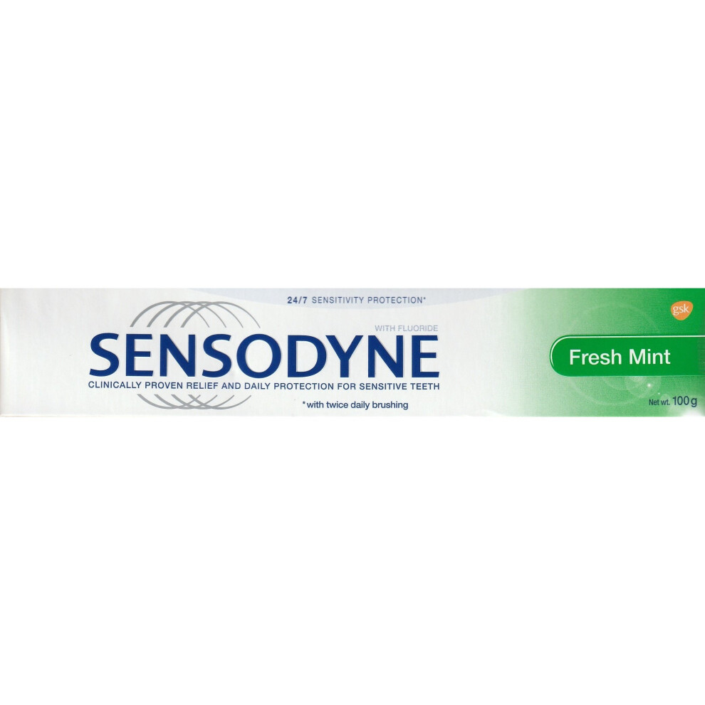 Sensodyne Fresh Mint Toothpaste, 3.52 oz (100 g) - Sensitivity Protection