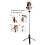 Ranpo Portable Selfie Stick Phone Tripod + Bluetooth Remote & Fill Light 3