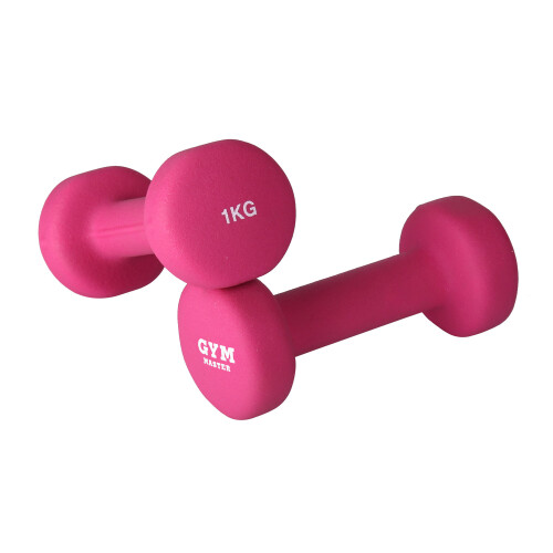 (1kg Pair) GYM MASTER Neoprene Dumbbells | Pair and Full Set Options | 1-10KG