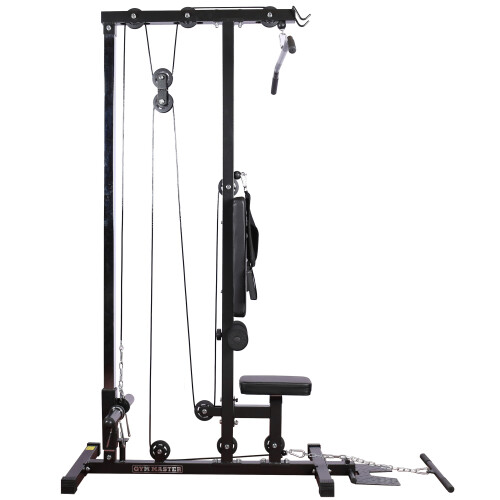 GYM MASTER Stationary Lat Pulldown Machine with Extra Pulley for Seated Rows and Strap for Weighted Ab Crunches 1