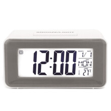 (White) Digital Snooze LED Alarm Clock Backlight Time Calendar Thermometer Temperature