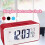 (White) Digital Snooze LED Alarm Clock Backlight Time Calendar Thermometer Temperature 8