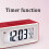 (White) Digital Snooze LED Alarm Clock Backlight Time Calendar Thermometer Temperature 6