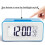 (Black) Digital Snooze LED Alarm Clock Backlight Time Calendar Thermometer Temperature 2