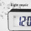 (White) Digital Snooze LED Alarm Clock Backlight Time Calendar Thermometer Temperature 9
