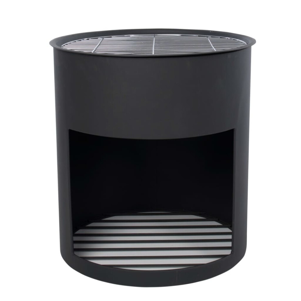 RedFire Fire Barrel Milshire Black Steel Outdoor Wood Log Burner BBQ Heater