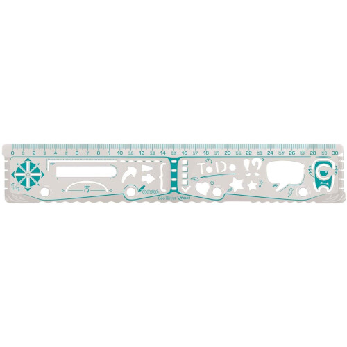 Maped 30cm Geo Notes Ruler - (Assorted Colours) 1